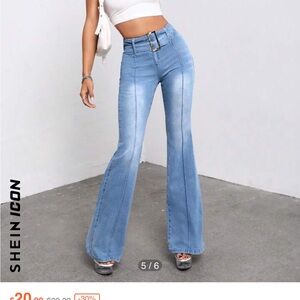 Women's Blue Flared Jeans